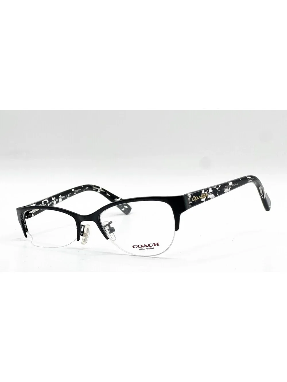 Coach HC 5078 9254 Satin Black Crystal Mosaic Authentic Eyeglass Frames 50-18